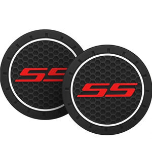 🆕 Chevy Camaro SS Car Cup Holder Silicone Inserts (2 pc)